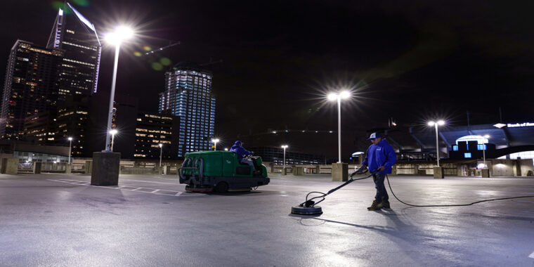 parking garage maintenance, parking garage cleaning