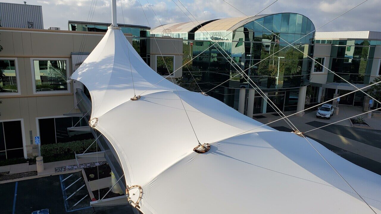 Large Canopy & Tensile Structure Cleaning - post